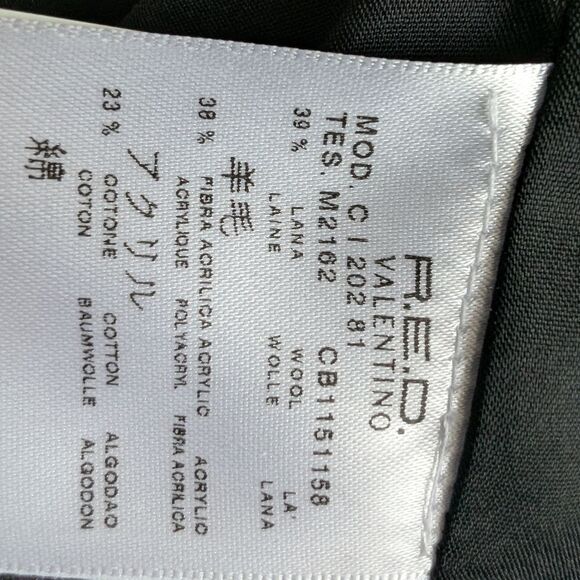 Red Valentino Mink Fur Accents Wool Blend Chevron Crop Jacket/Blazer L/Us10/It46 - Picture 9 of 16